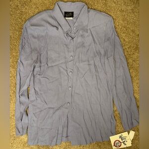 Wild Rose Soft Blue Button-Up Shirt